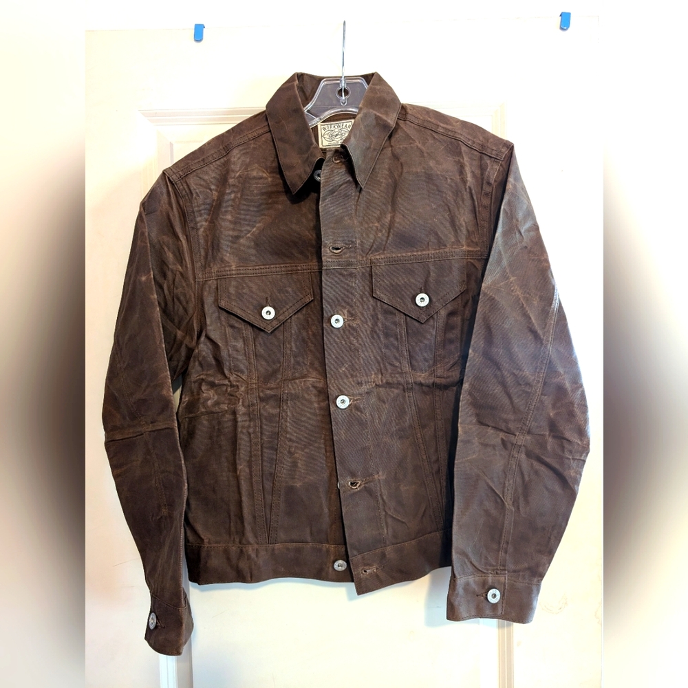 Waxed Trucker Jacket Size Medium NWOT